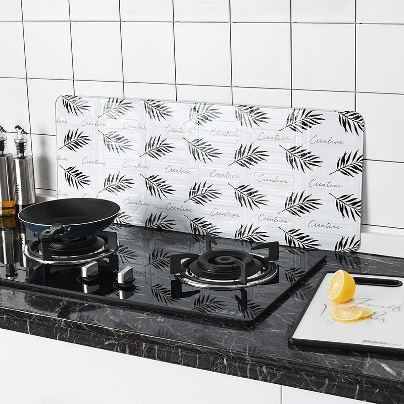 Foldable Splatter Shield in use around a frying pan