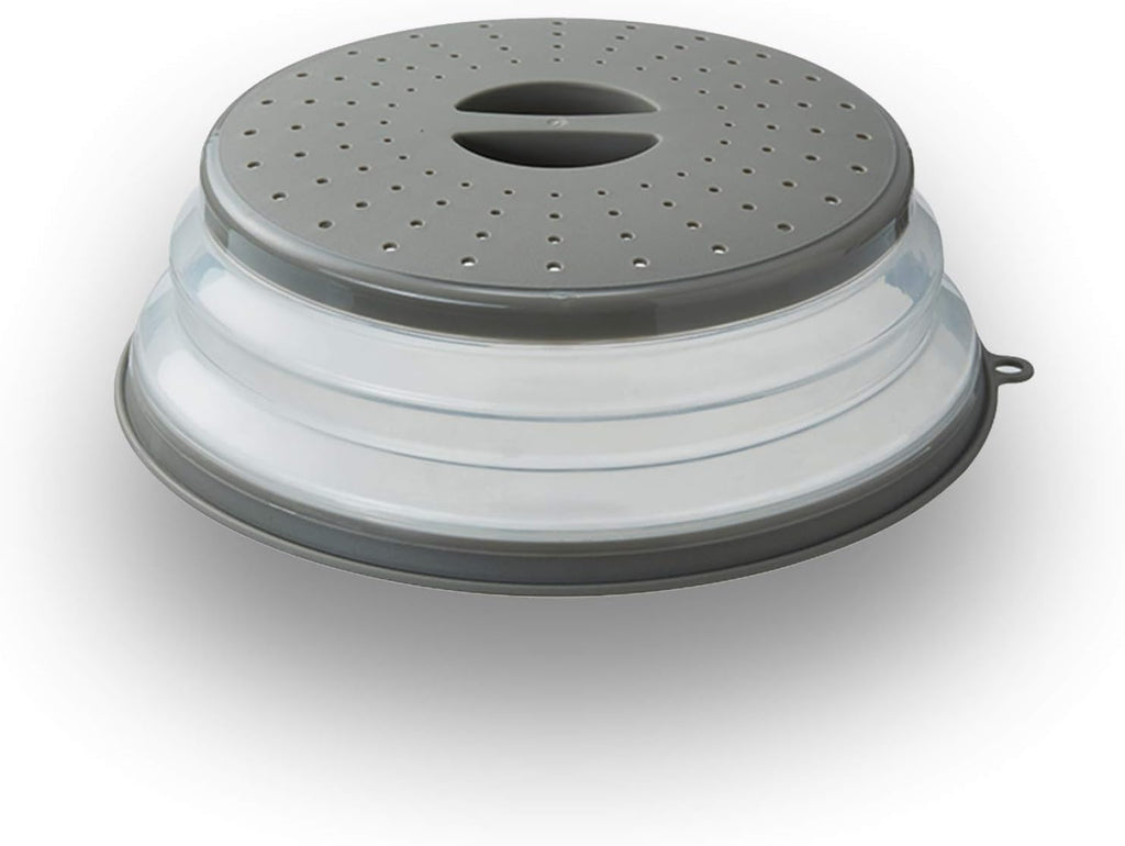 Collapsible Microwave Cover, dome extended over a plate