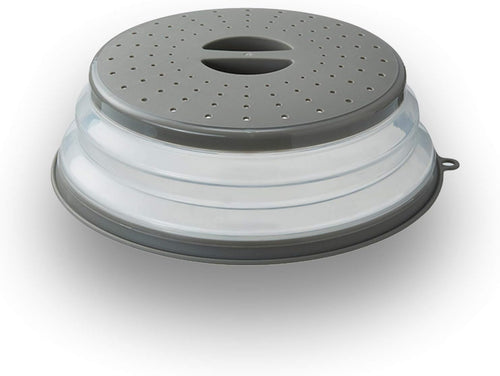 Collapsible Microwave Cover, dome extended over a plate