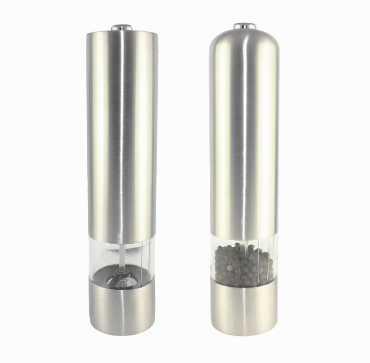 Electric Salt and Pepper Grinder, stainless steel body